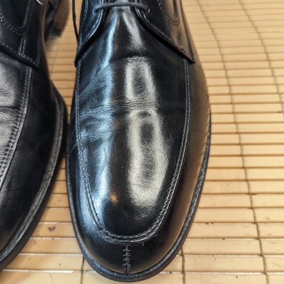 Allen Edmonds "Montgomery" Black Leather Split Toe Oxfords Dress Shoes Size 10D - Picture 5 of 11